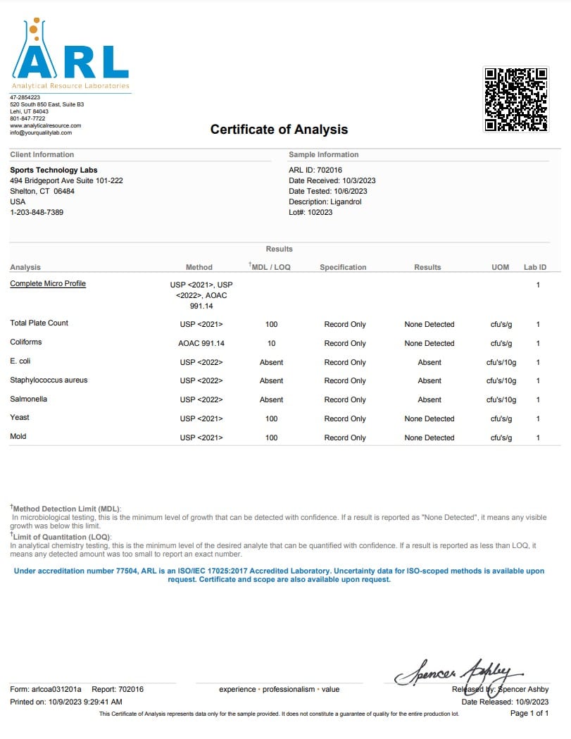 Liquid Ligandrol (LGD-4033) – 10 mg/mL - Image 3