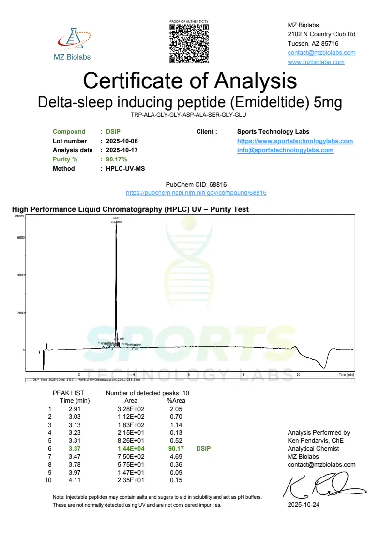 DSIP 5 mg (Delta Sleep Inducing Peptide) - Image 2
